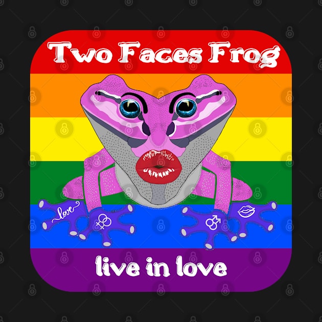 Kiss Pride love gift frog cool summer by UMF - Fwo Faces Frog