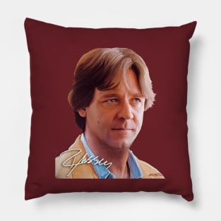 Russell Crowe Signed Portrait Pillow