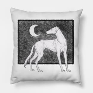 Moon Dog Design Pillow