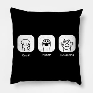 Rock Paper Scissors Cat Paws Pillow