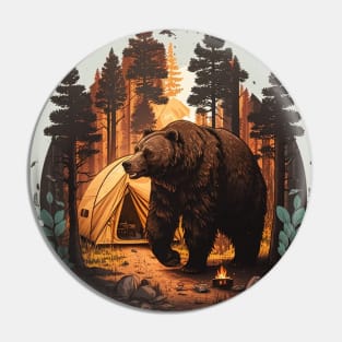 Camping with Bear, Adventure in the Forest Pin