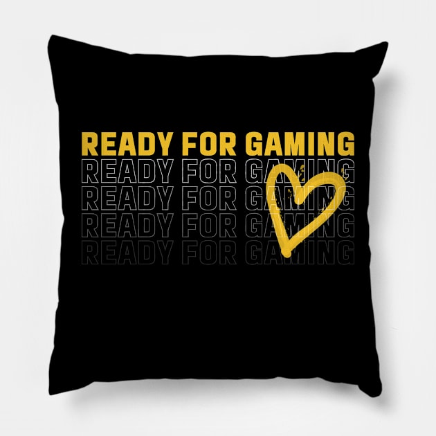 Ready for Gaming Pillow by Stitched Clothing And Sports Apparel