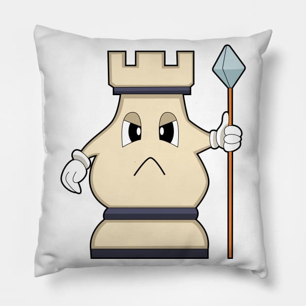 Chess piece Rook at Chess Pillow by Markus Schnabel