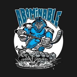 Abominable Snowman Hockey Player Mascot T-Shirt