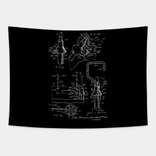 Urinary Drainage System Vintage Patent Hand Drawing Tapestry