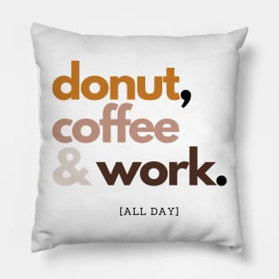 Donut, Coffee and Work Pillow