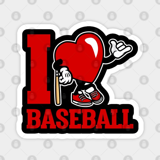 I LOVE BASEBALL 2 Magnet by beanbeardy