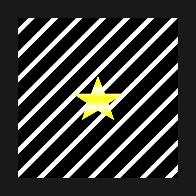 Star - Abstract geometric pattern - black and white. by kerens
