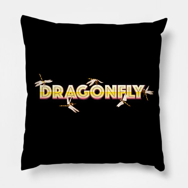 Dragonfly D001 Pillow by cutequokka