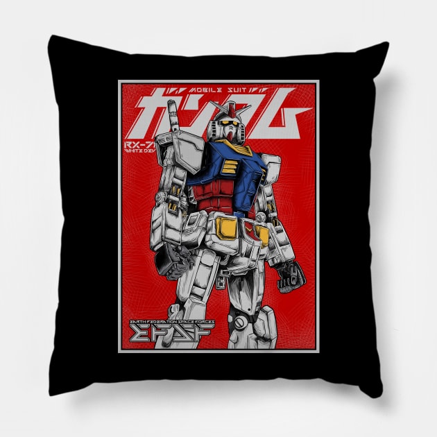 gundam rx 78 Pillow by opoyostudio