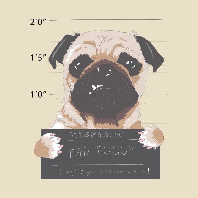 Bad Pug - Angry Pug. PugShot! by Printaha