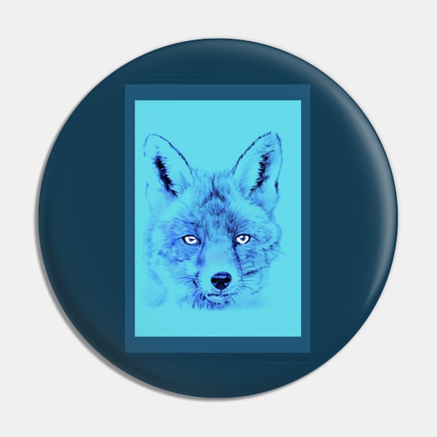 Fox blue variant Pin by Grant Hudson