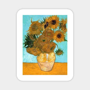 Vase of 12 Sunflowers-Vincent Van Gogh Magnet