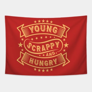 Young Scrappy and Hungry USA 4th of July Tapestry