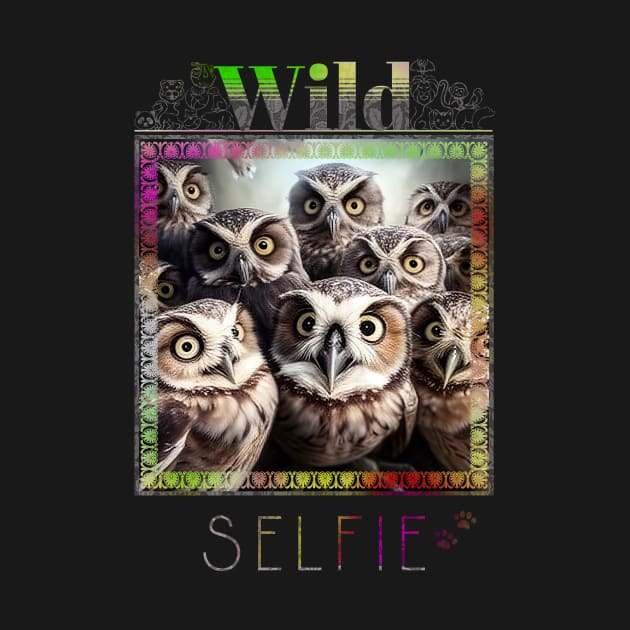 Owl Bird Wild Nature Funny Happy Humor Photo Selfie by Cubebox