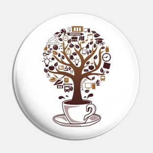 The Tree of Coffee Pin