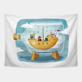 Airship in a Bottle Tapestry