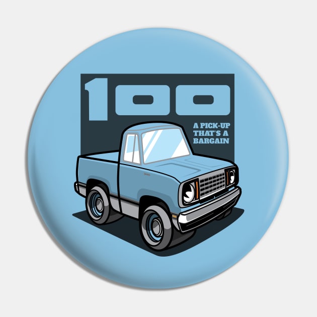 Light Blue - D-100 (1978 - White-Based) Pin by jepegdesign