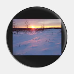 Snowy sunrise with beautiful colours Pin