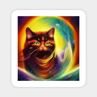 Cosmic wise tabby cat Magnet