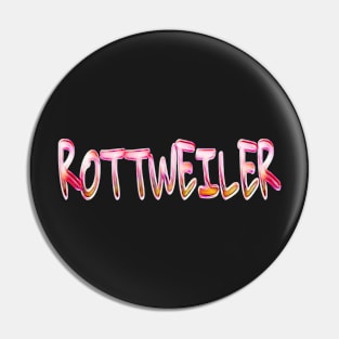 Rottweiler hat design Pin