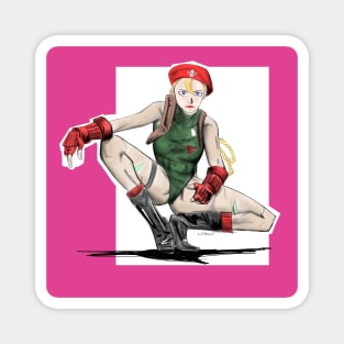 Army woman in soldier suit Magnet