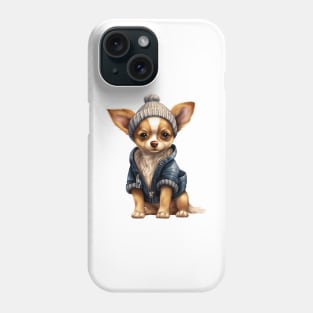 Winter Chihuahua Dog Phone Case