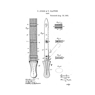 Rasp Tool Vintage Retro Patent Hand Drawing Funny Novelty Gift T-Shirt