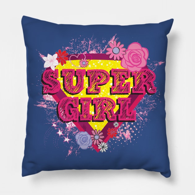 Super Girl Pillow by stark.shop