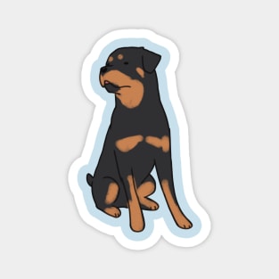 rottweiler dog illustration Magnet