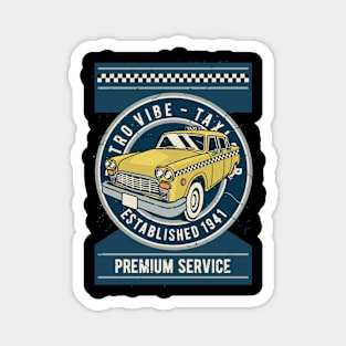 Taxi, Vintage Retro Classic Magnet