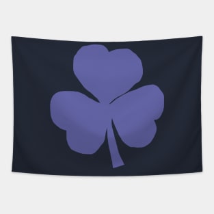 Shamrock in Very Peri Periwinkle Blue St Patricks Day Tapestry