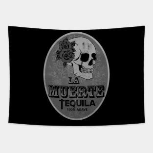 La Muerte Tequila BW Tapestry