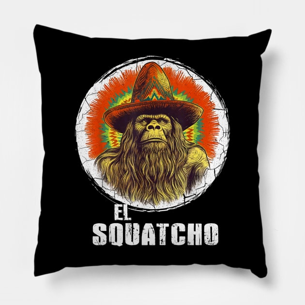 El Squatcho Portrait Pillow by glaucomaegford