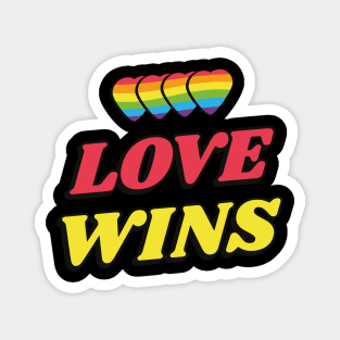 Love Wins LGBTQ Pride Gay Lesbian Straight Ally Magnet