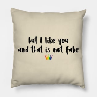 Young Royals : But I like you and that is not fake - rainbow crown Pillow