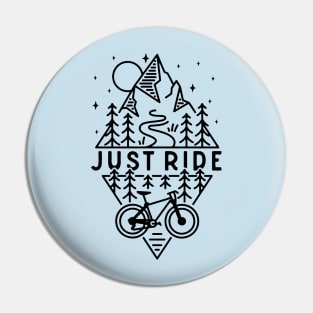 Vintage Mountain Biking T-Shirt Pin