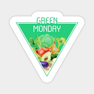 The optimal food triangle - Green Monday Magnet