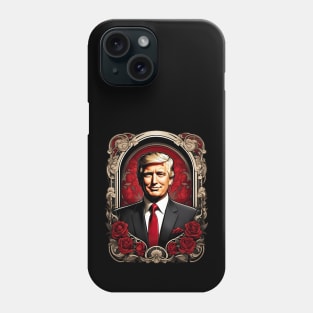 Donald Trump 2024 MAGA retro vintage floral design Phone Case