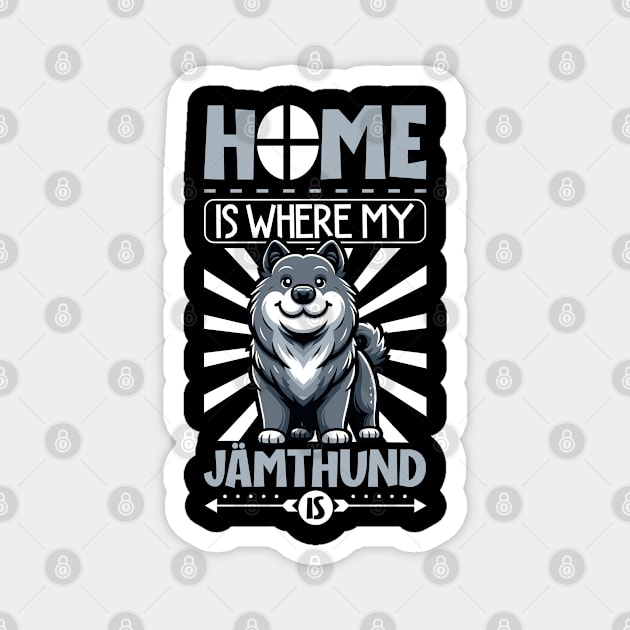 Home is with my Swedish Elkhound Magnet by Modern Medieval Design