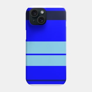 A refined unity of Lightblue, Blue, Darkblue and Cetacean Blue stripes. Phone Case