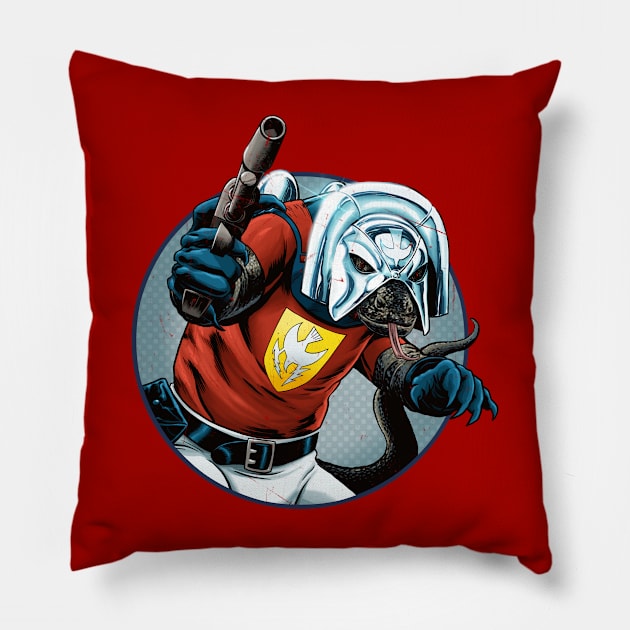 Peacemonitor Pillow by ThirteenthFloor