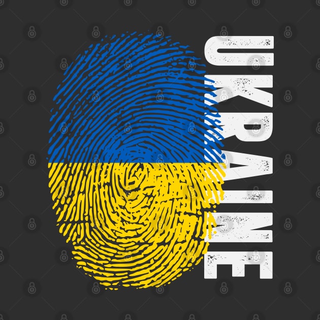 Ukraine Flag Fingerprint My Story DNA Ukrainian by Your Culture & Merch