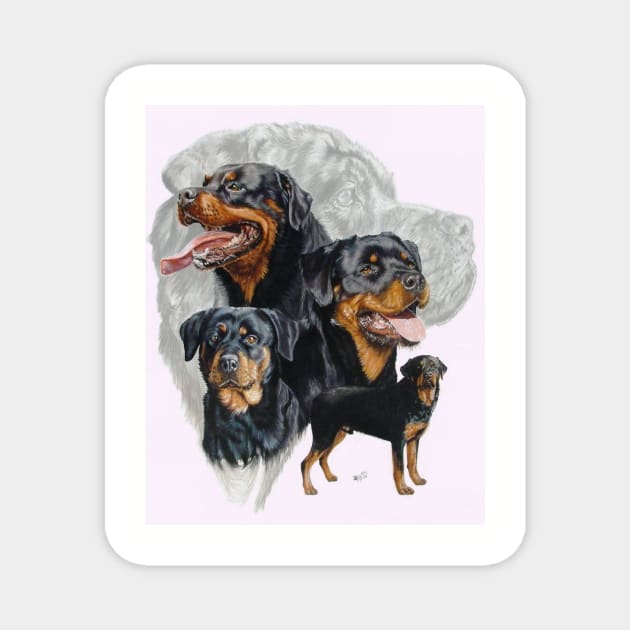 Rottweiler Medley Magnet by BarbBarcikKeith