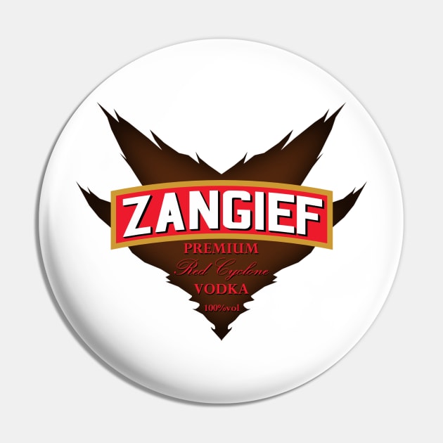 Zangief - Premium Red Cyclone Vodka Pin by GorillaMask