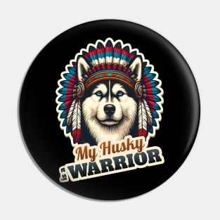 Husky Native American Pin