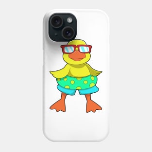 Duck with Swim ring & Sunglasses Phone Case