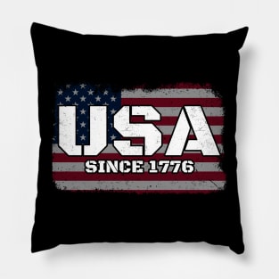USA Since 1776 Flag - july 4th Pillow