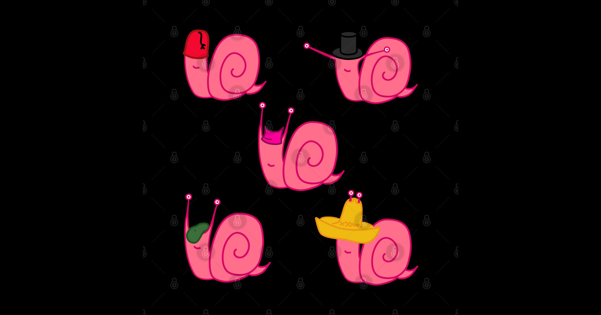 Snails in Hats Snail Sticker TeePublic