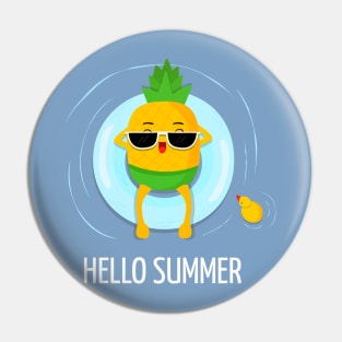 Hello Summer Pineapple Pin